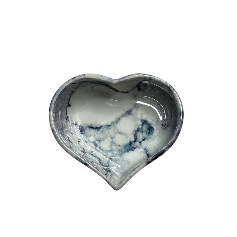 Vintage Heart-Shaped Marble Dish
